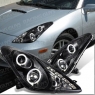 Фары для Toyota Celica T23# 00-05 DLR «ангельские глазки» Black