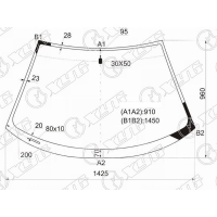 Стекло лобовое для Toyota Celica T23# 00-05