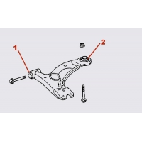 К-т сайлентблоков рычагов пер. подвески для Toyota Celica T23# 00-05 PU